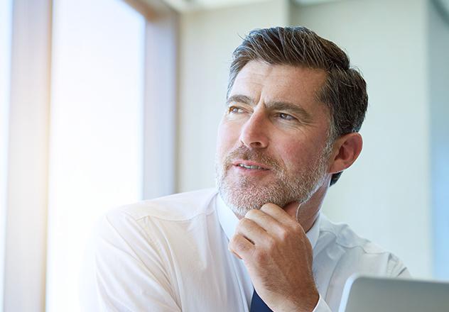 Gesunder Businessmann ohne Zinkmangel